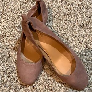 anya suede block heels